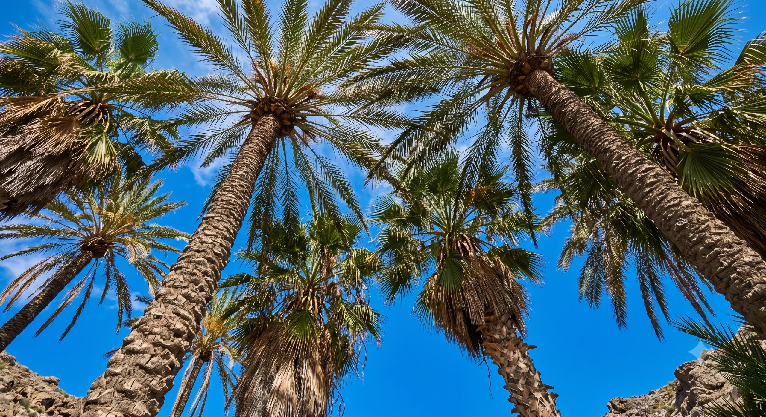 Palmera Datilera y Washingtonia
